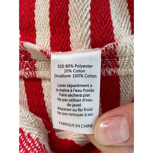 Design Lab Lord & Taylor Red White Stripe Sleeveless Women Mini Nautical Dress M - Picture 7 of 7